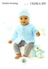 Knitting Patterns - UKHKA 200 - DK - Babies Cardigan, Hat & Cushion